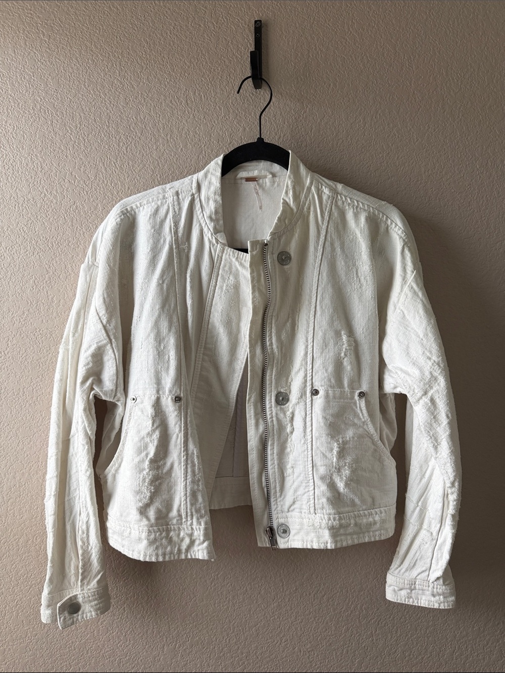 Free people White Casual Zip-Front Jacket